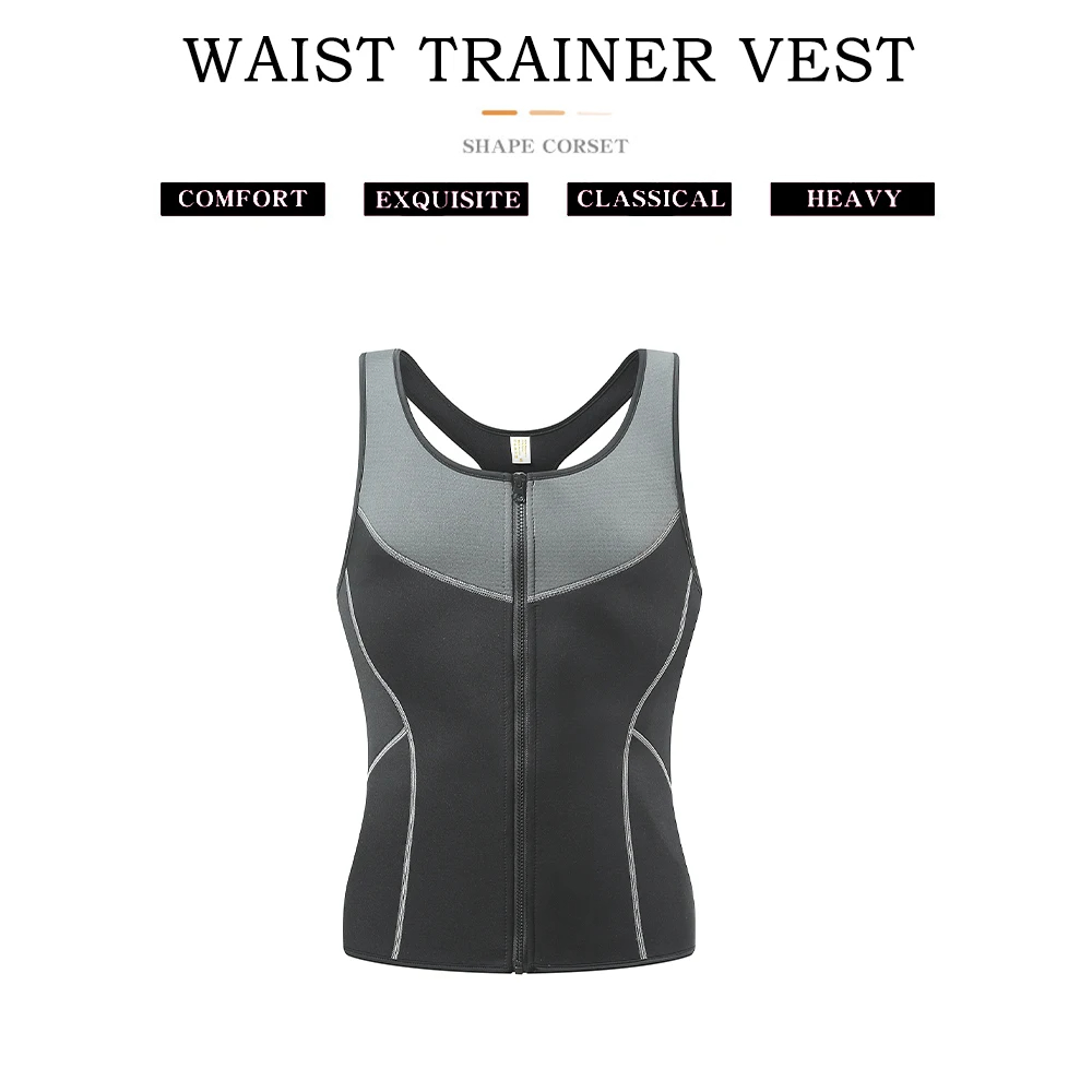 Fitness Slimming Shaper Fitness Gym Vest Abdomen Men Body Shaper Waist Trainer For Workout Reducer Body Shaper For Students Tank Sweat Sauna Suit Top 