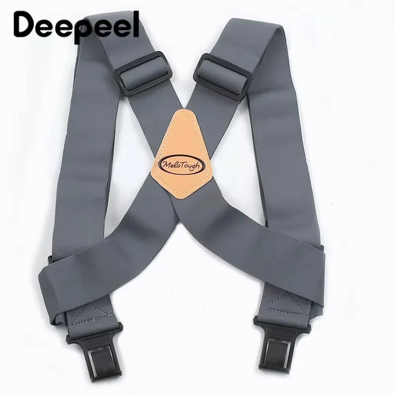 Heavy Duty Work Suspenders for Men X-Back Gripper Clasps Adjustable Strap Fully Elastic Adult Widen Mens Suspenders 250515