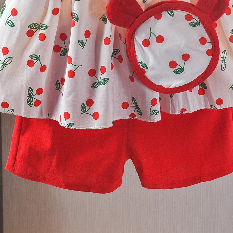 Summer Baby Girls Clothes Suit Fashion Cute Vest Shorts Bag 3Pcs/Sets Toddler Casual Cotton Costume Kids Children Tracksuits 250515