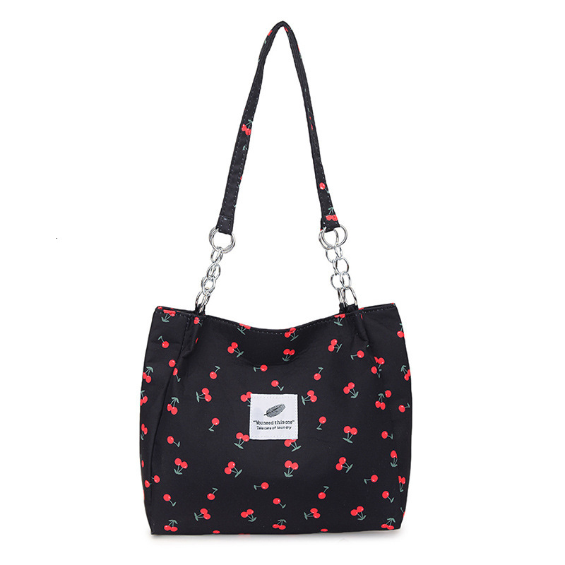 Free Delivery Designer Bag Fashion Fresh Cherry Printed Tote 2025 Winter Large Capacity Elegant Versatile Women's Bag Luxury Bag