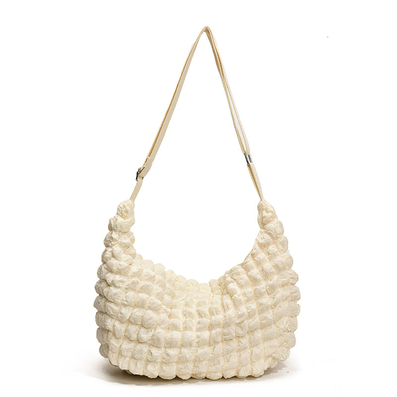 New Bean Soft Luxury Bag Texture Shoulder Women's Crossbody New Free Delivery Designer Bag Commuting Leisure Cloud Folded Tote Bag