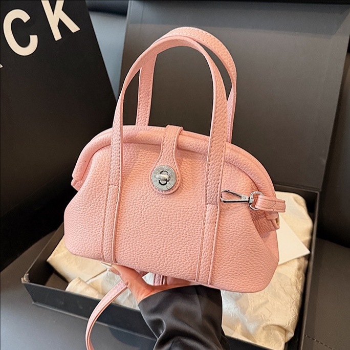 2025 New High end Fashion Handheld Shell for Women, Elegant, Light Luxury, Versatile, Casual, Solid Color, Single Shoulder Crossbody Bag