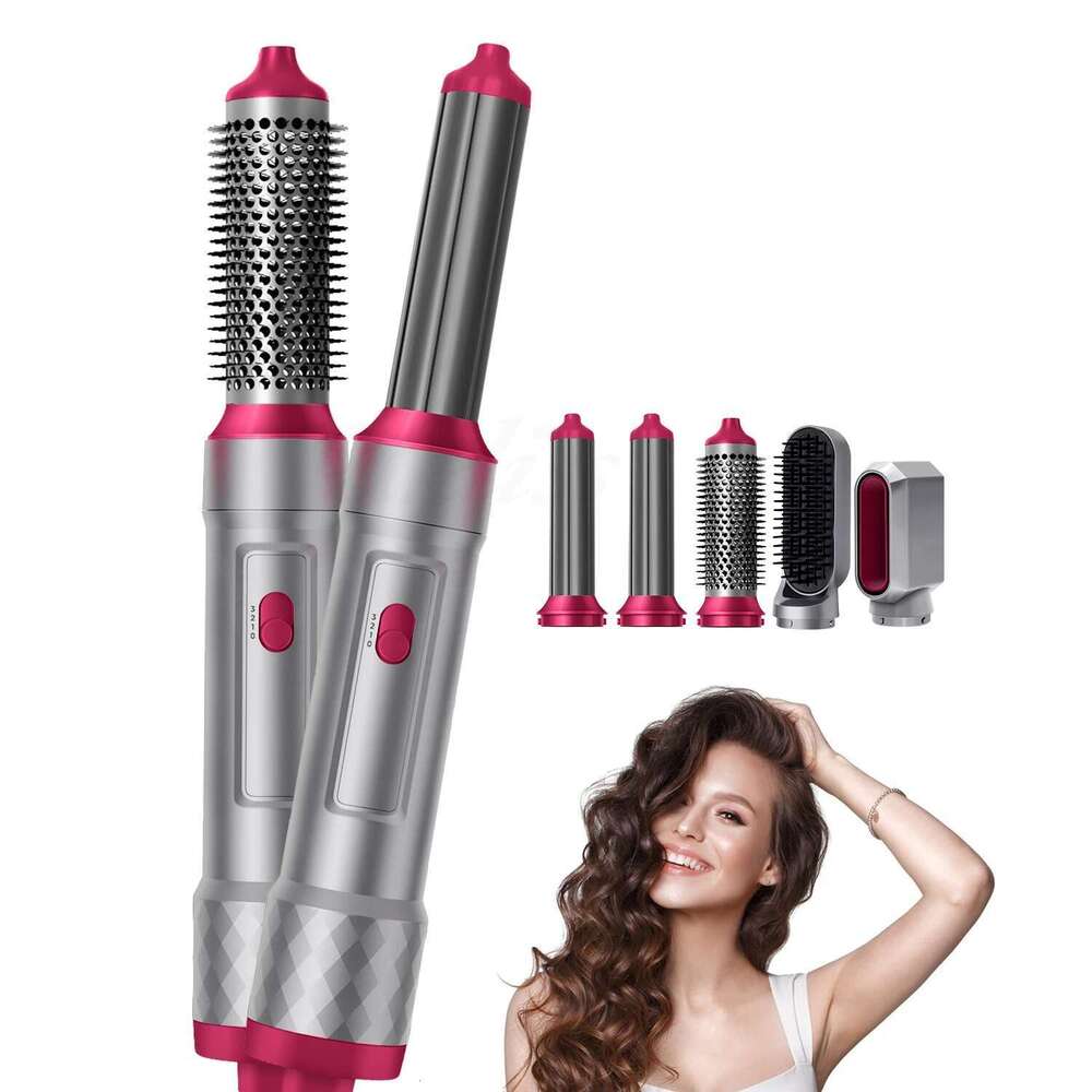 New 5 In1 Dryer Iron Straightener Brush Electric Hairdryer Curling Wand Styling Comb Multi Hair Styler