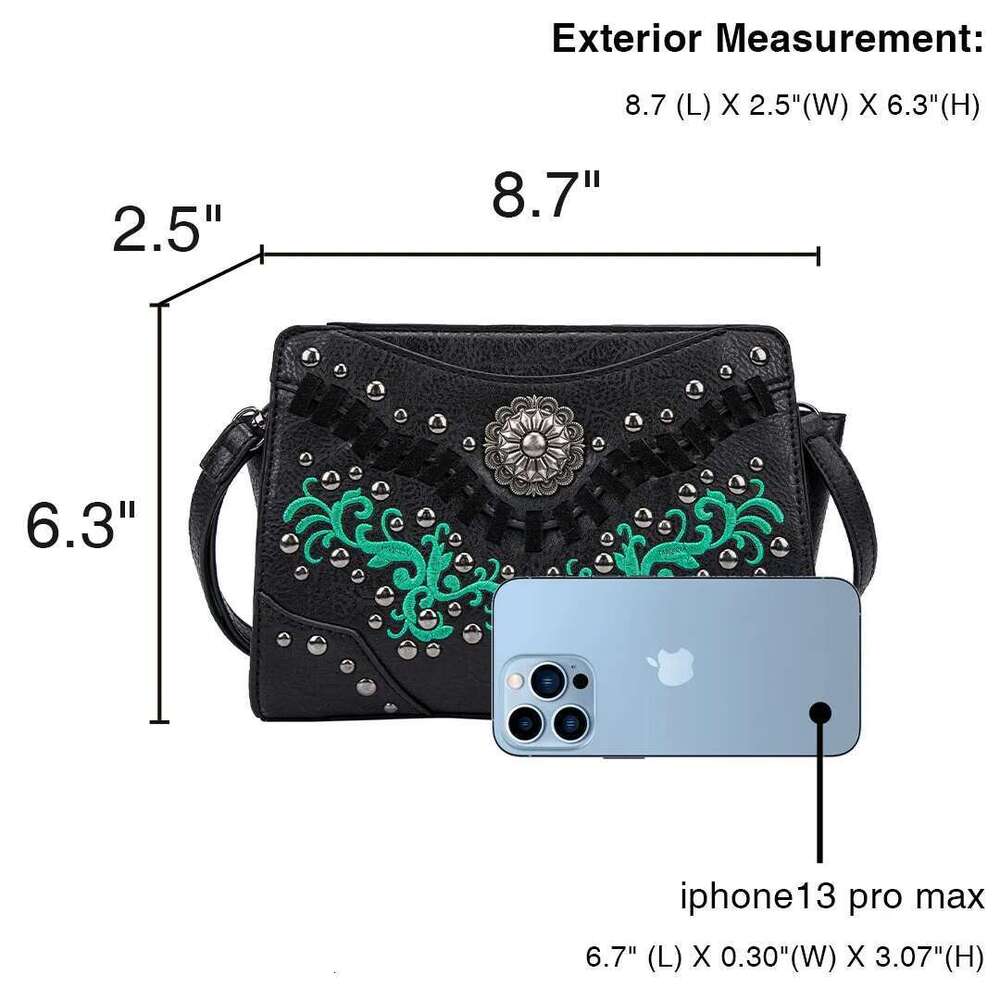 Celela Designer Handbag Original Design Women's Embroidered Western Leather Purse Shoulder Bag For Ladies Handbag