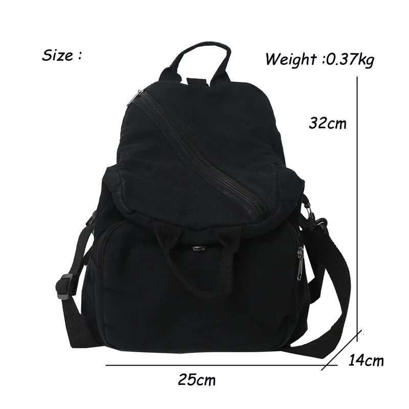 Casual Canvas women Backpack big capacity School College Student Travel Ladies hand bag Vintage Female Shoulder Bag bagpack