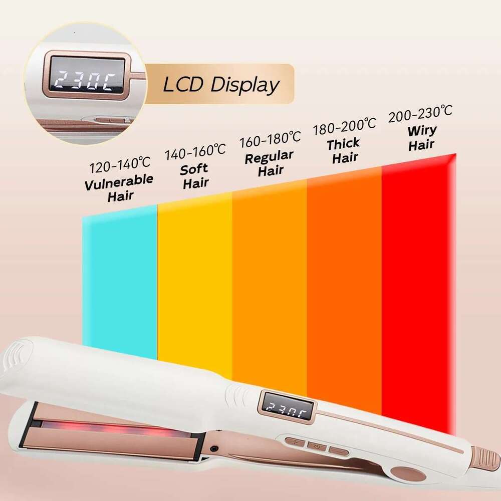 Ceramic flat iron straightener Rapid heat comb LCD Display Professional Hair Styling Tools curler Infrared Smooth hair care
