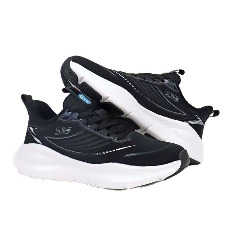 Spring new couple mesh breathable lightweight low top running student thick sole trendy casual shoes