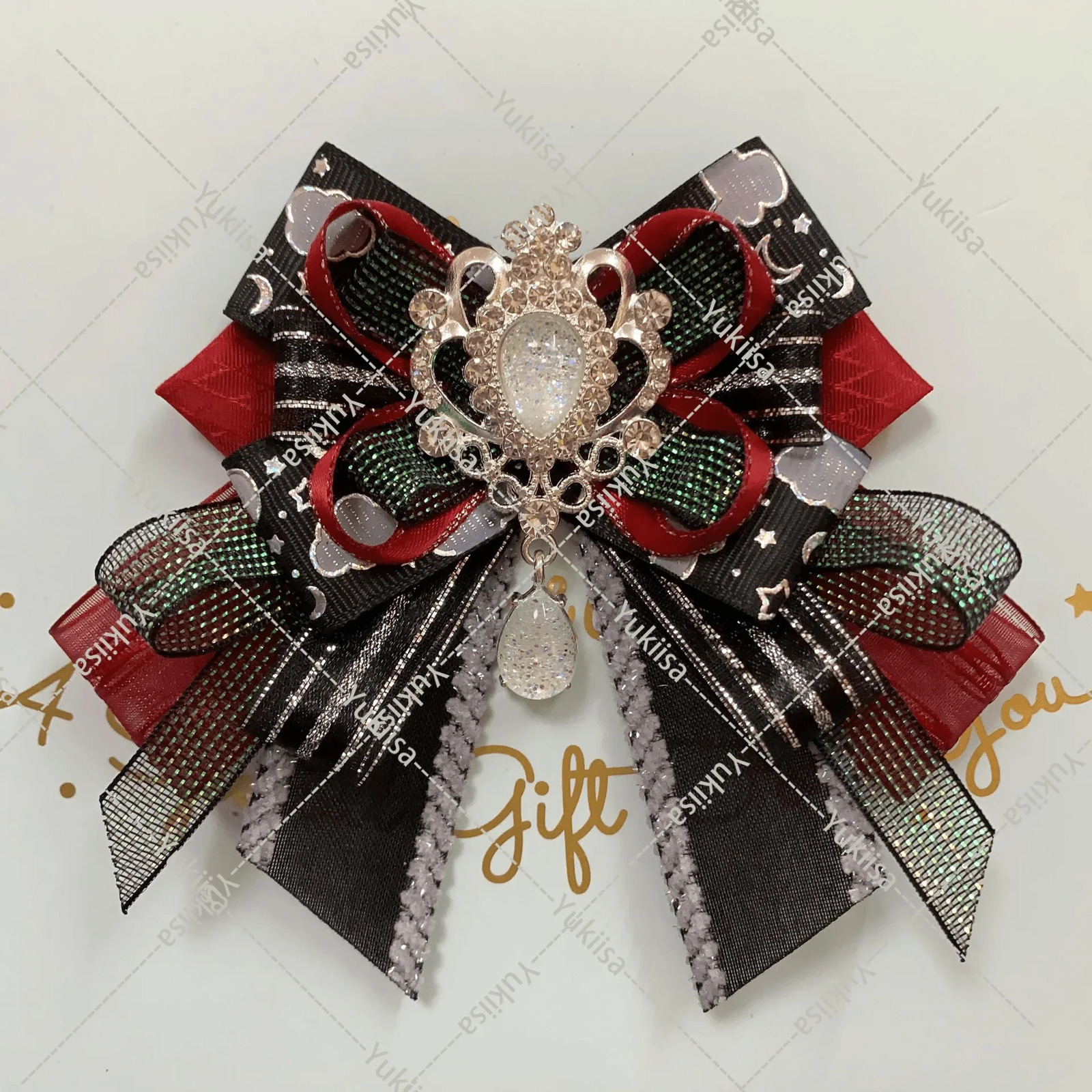 Original Lolita Cosplay Anime Dance Bowtie Womens High End Brooch Set Shirt Dress Collar Accessories Handmade Collar 250514