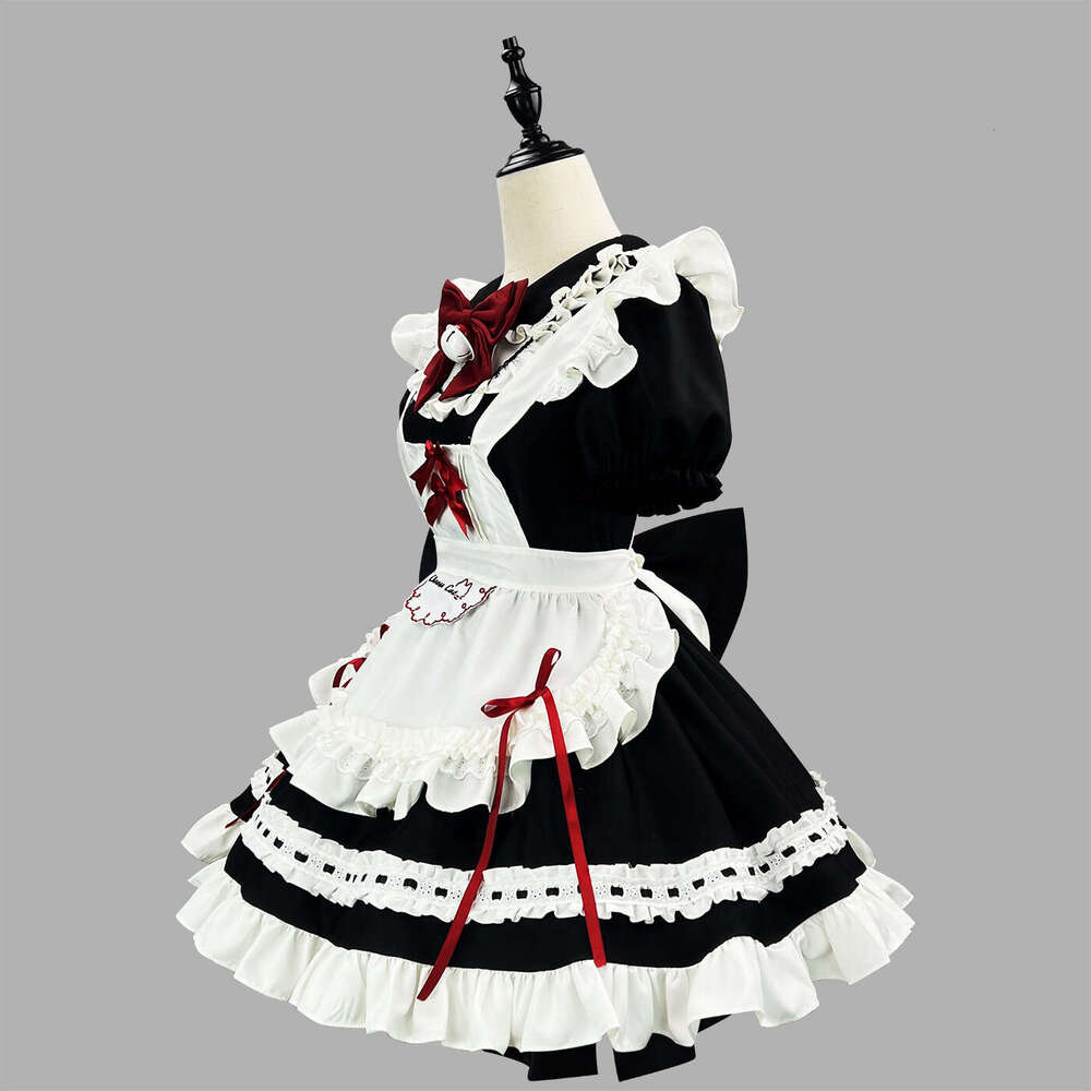 New black and white cute lolita maid dress soft sister cafe anime
