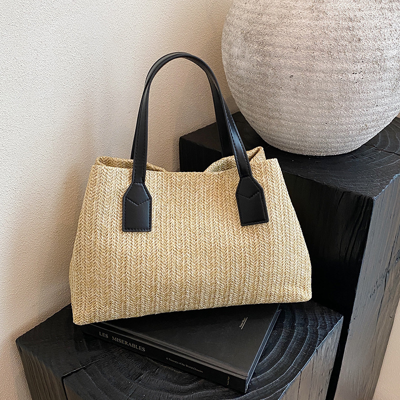Fashion Luxury Bag New Free Delivery Designer Bag Straw 2025 Spring/summer New Style Fashionable Western Shoulder Crossbody Simple Leisure Small Squar