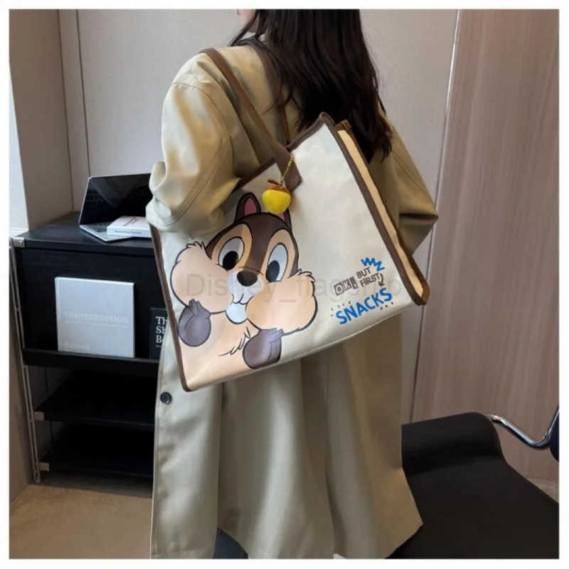 New Disney Cartoon Chichititi Fashionable Outing Hand Shopping Bag Large Capacity Mommy Pass Shoulder BagXJ250515