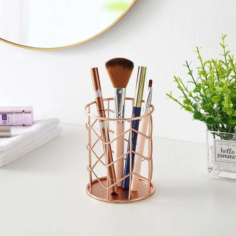 Cosmetic Make- Brush Organizer Make Tools Pen Makeup Cup Lipstick Nail Polish Dressing Table Holder Box