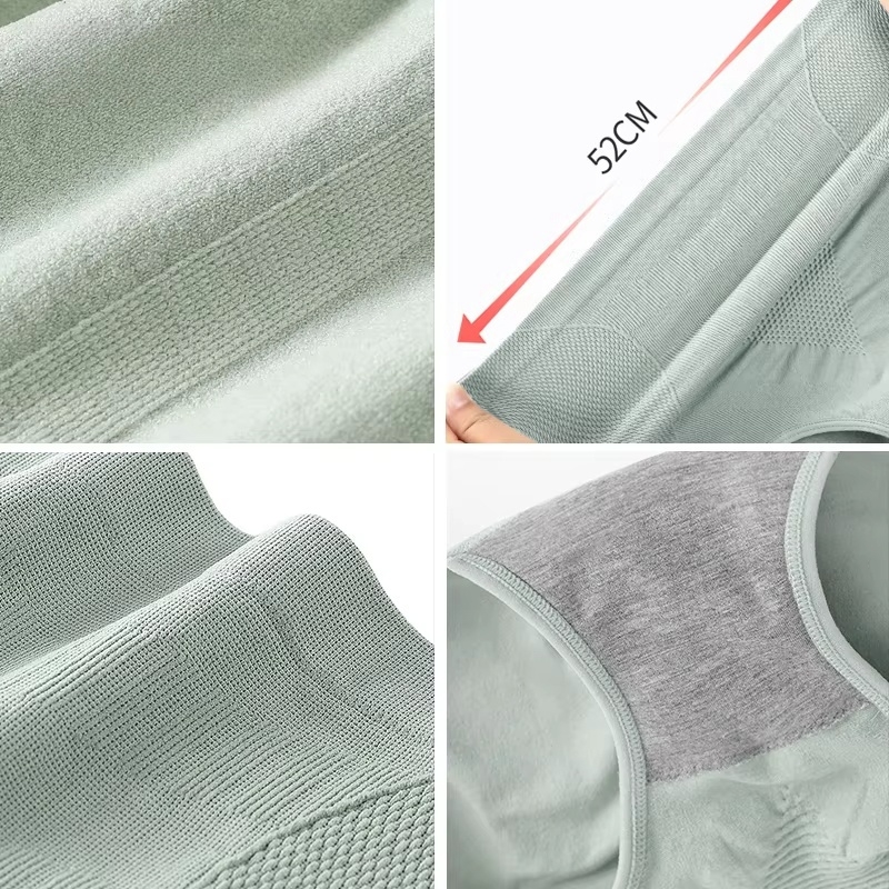 High Waist Briefs Striped Control Bikini Large Size 3PCS Seamless Sexy Women Thongs Shorts Sexy Underwear Bodyshaper Slimming High Waist Seamless Pant