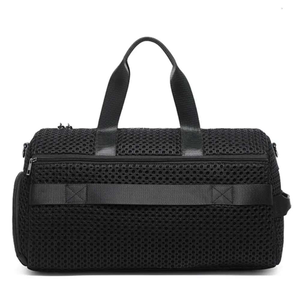 Ladies' Fashionable Casual Nylon Mesh Travel Tote Bag With Large Capacity Shoe Compartment, Fiess And Sports Handbag