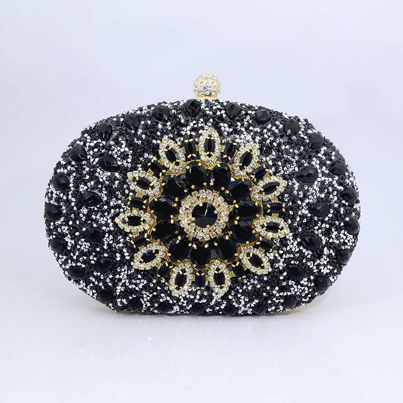Design sensation suower studded dia dinner bag explosive women's cheongsam evening dress handbag clutch 2025 new style chic and elegant temperame