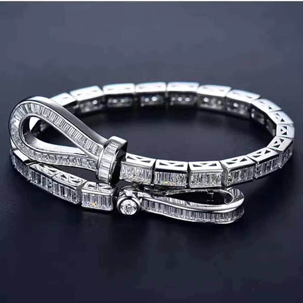Wong Rain 100% Sterling Sier Lab Sapphire Gemstone Sparkling Bracelets Fine Couple Jewelry Anniversary Gifts Wholesale