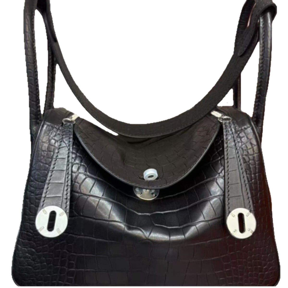2025S designer genuine leather crocodile belly handbag casual brown shoulder fashionable trend crossbody bag women bag