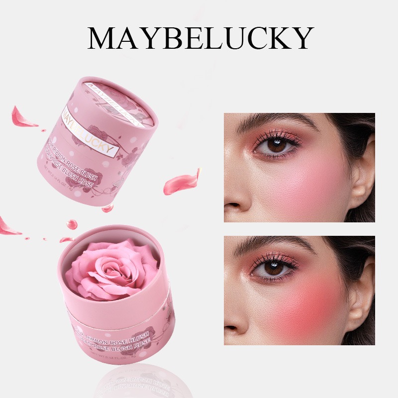 MAYBELUCKY 3D ROSE DESIGN Blush 79g Makeup rose brush flower girls cheeks Best selling Long-wearing Buildable colo Natural contour