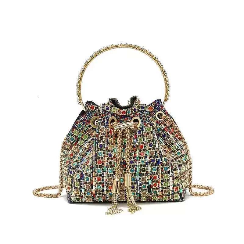 High Quality Crystal Rhinestones Dia Evening Bag Glitter Shiny Clutch Purse For Wedding Party Designer Women Handbag