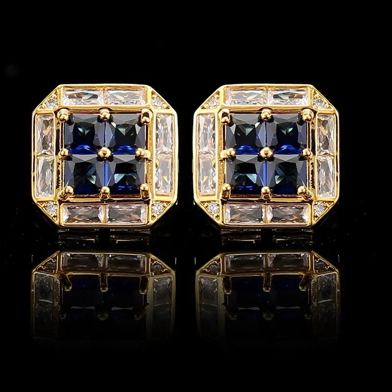 Men Wedding Cufflinks Zircon Rhinestone Mens Business Banquet Office Suit Accessories Buttons Fashion French Shirts Cuff Links 250515