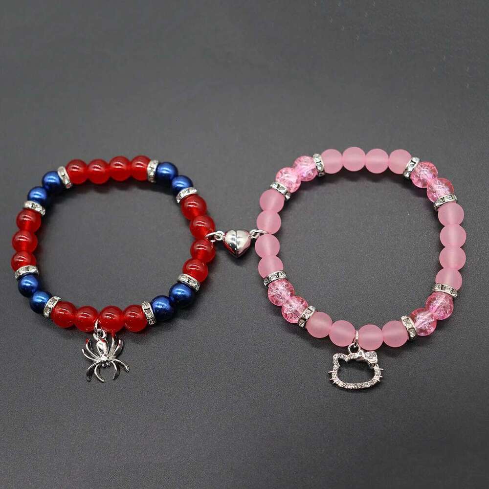 Bat Hello Cat Friendship Matching Bracelets Couple Best Friends Bff Spider Bracelet Jewelry Gifts For Women