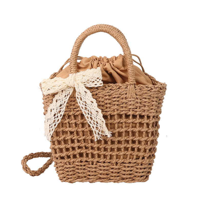 New bag small fresh straw women's 2025 new beach vacation designer woven handbag multifunctional shoulder crossbody bag
