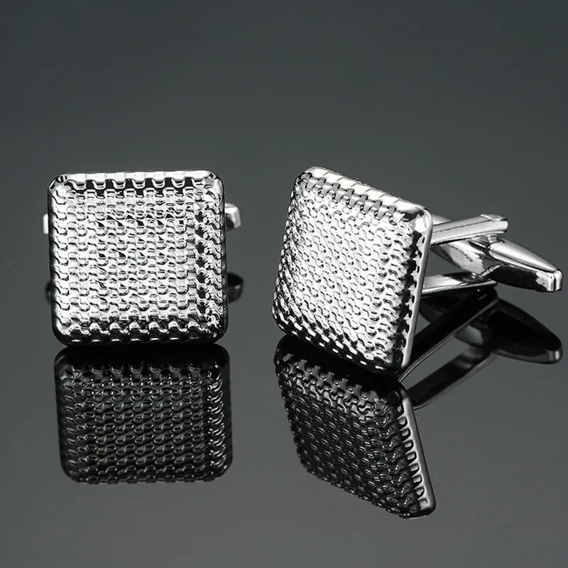 High Quality Cufflinks Cuff Links Mens French Square Button Shirts Accessories Business Jewelry 250515