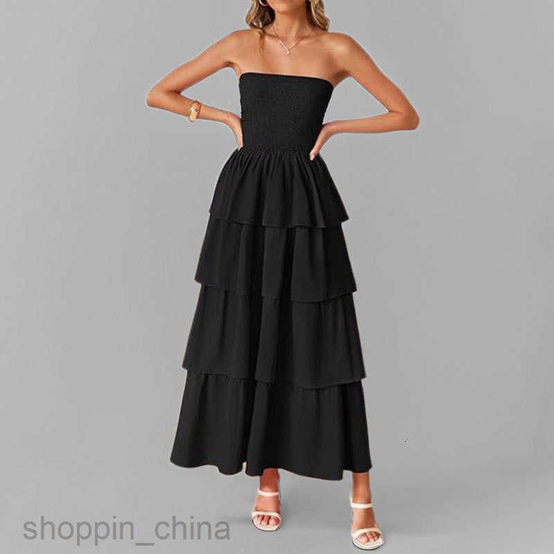 Women Dresses Spring New Women's Clothing Elegant Skincare Solid Color Long Dress for Women