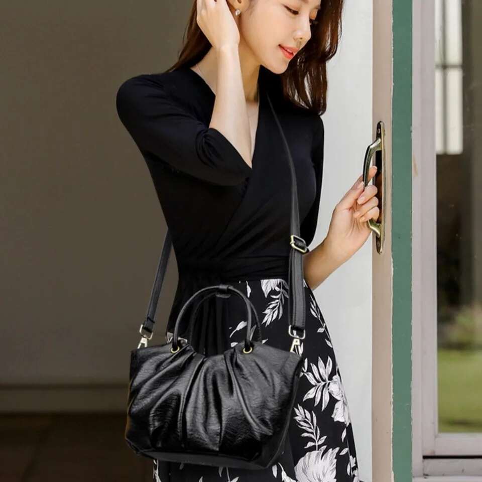 Pleated Summer Small Casual Tote Bag High Quality Leather Ladies Hand For Women Shoulder Crossbody Bags Sac A Main