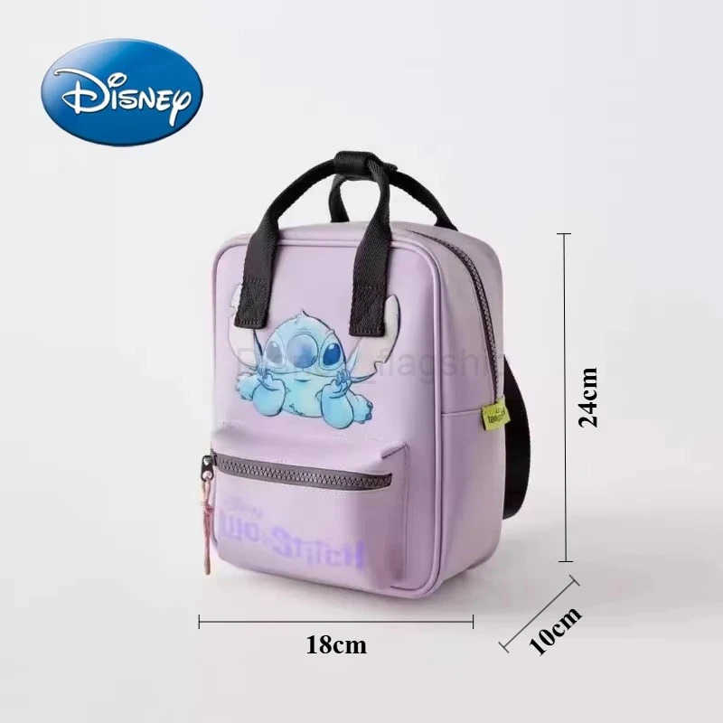 Disney New Stitch Mickey Mouse Cartoon Fashion Backpack Womens Minnie Canvas School Bag Fashion Large Capacity BackpackXJ250515