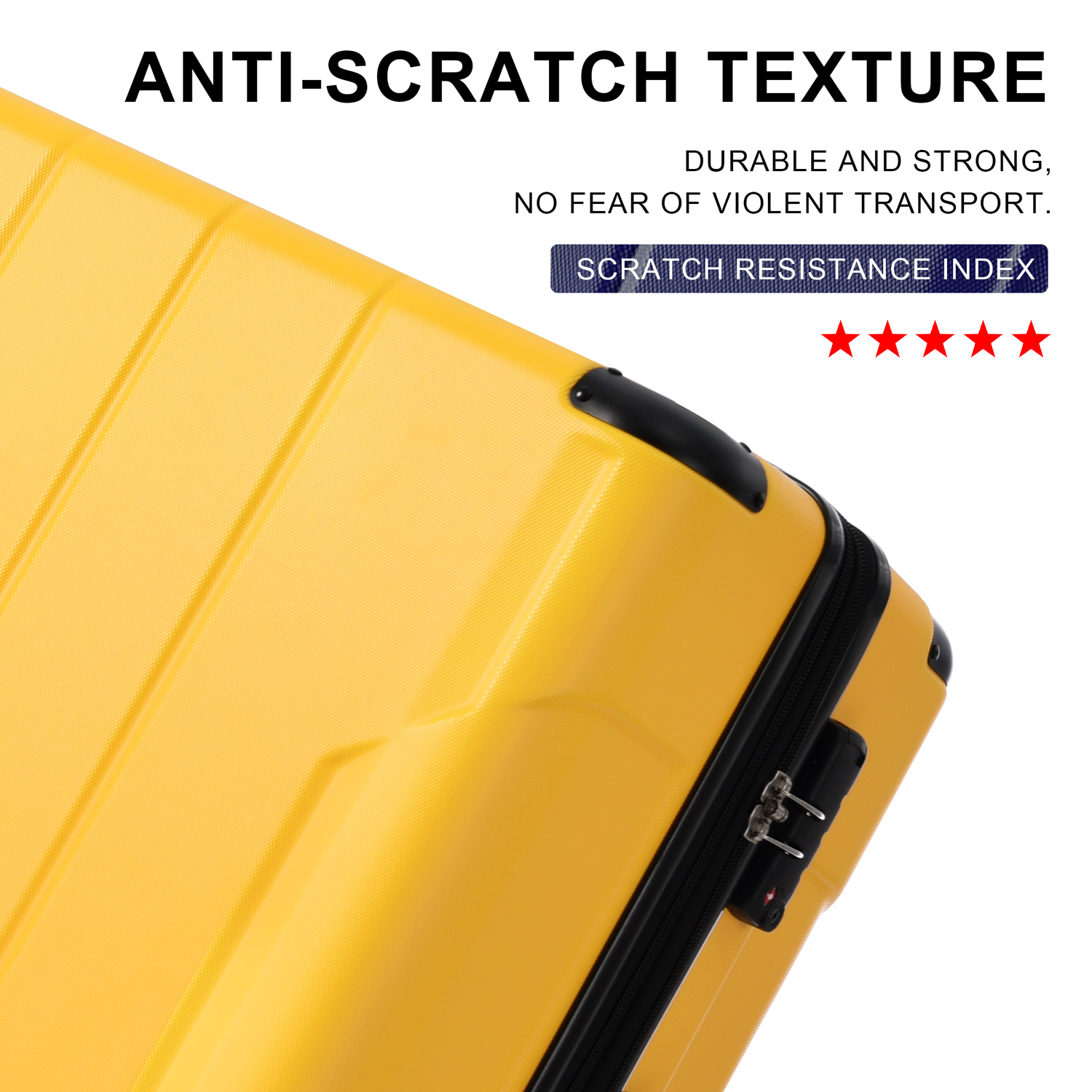 Luggage Sets 3 Piece, Expandable Hard shell ABS Suitcases with Double Spinner, Travel luggage Set with TSA Lock allows for wide luggage travel (20/24/