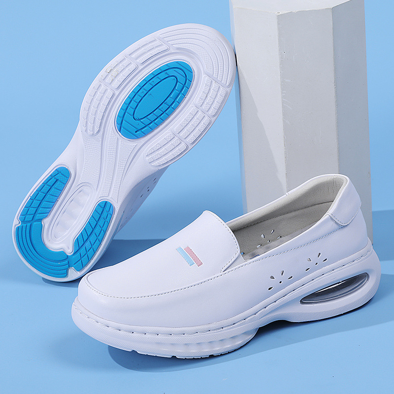 Nurse Made Casual Shoes Of Genuine Leather Women S Summer Air Cushion Soft Sole Breathable Thick Sole Work Shoes Ddmysaturn