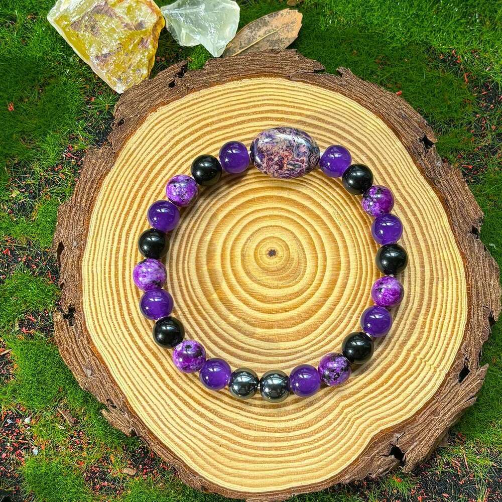 1Pc/Bohemian Purple Natural Stone Bracelet Handmade Men Women Jewelry Perfect Christmas Gift