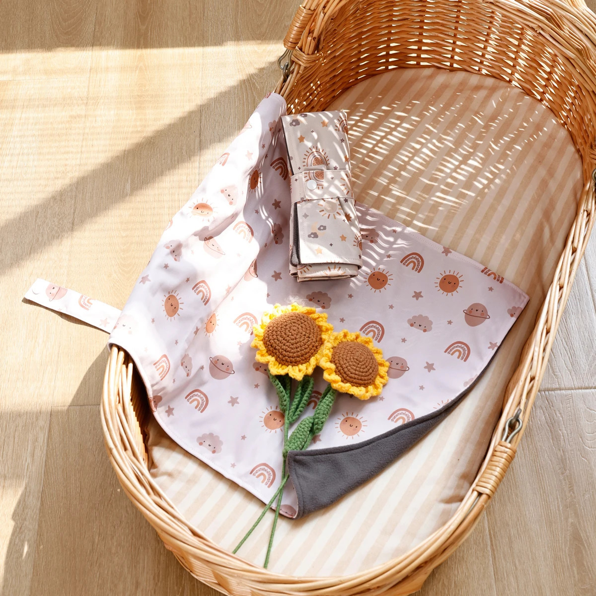 2PCS Portable Diaper Changing Pad Waterproof Foldable Baby Changing Mat Travel Diaper Change Mat Lightweight Changing Pads 250515