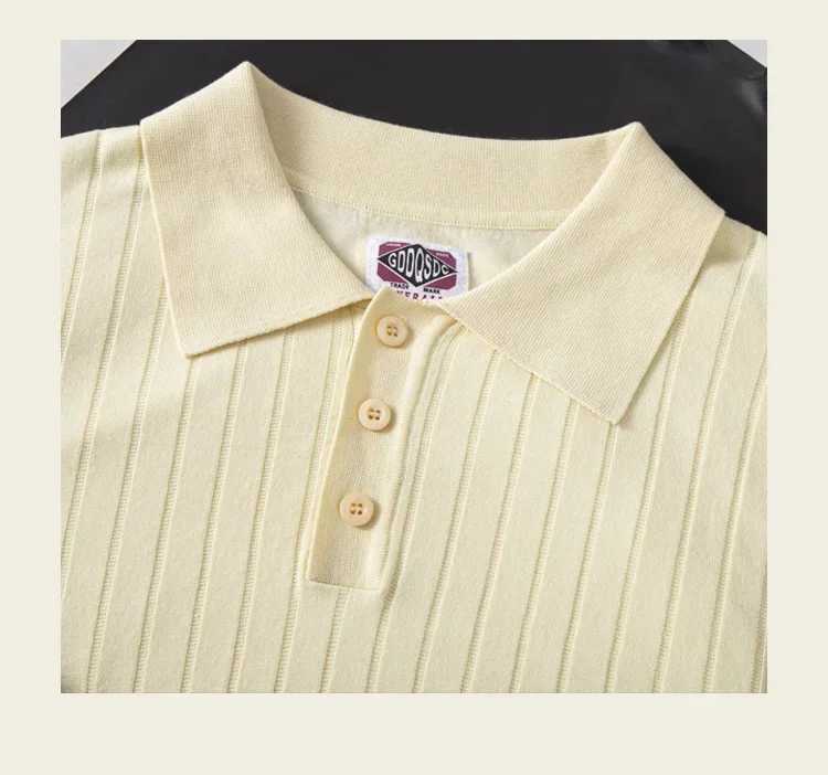 Summer mens Italian polo shirt High quality mulberry silk skin-friendly fabric American retro slim-fit lapel knit mens shirts W250515