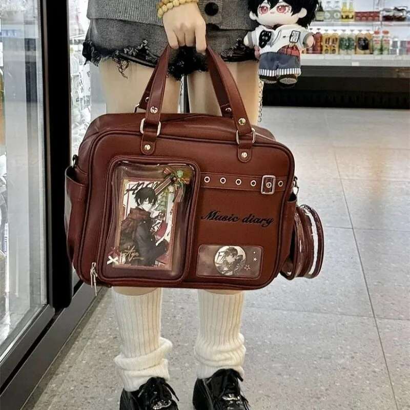New Fashion Women's Y2k Doll Ita Large Capacity JK Uniform Shoulder Bag Preppy Style Handbag Ulzzang Backpack