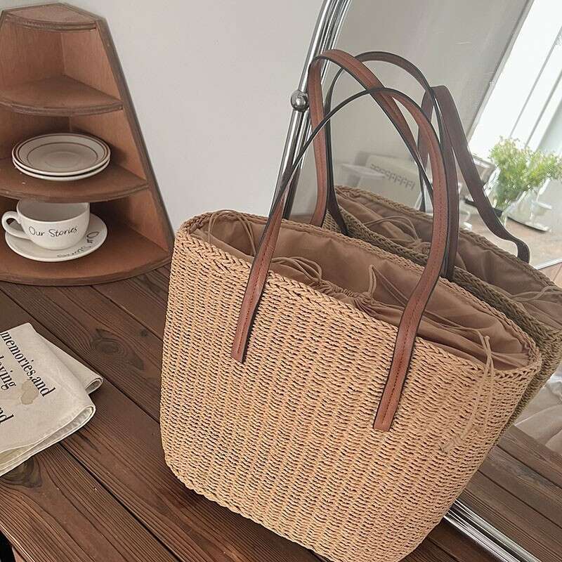 Summer Straw Beach Tote bag New Designer Bag Large Capacity Woven Raffia Handbag