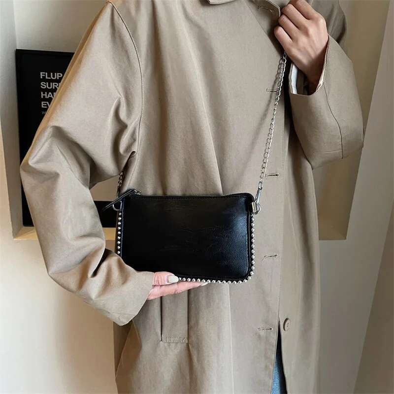 color New Solid Crossbody Bags Women Fashion Chain Mobile Phone Purse Travel Vacation Shoulder Messenger Bag Sac A Main Female