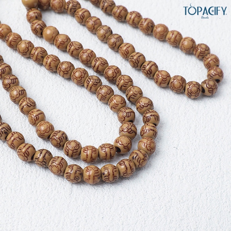 99 Muslim beads, 7-centimeter imitation wooden prayer beads