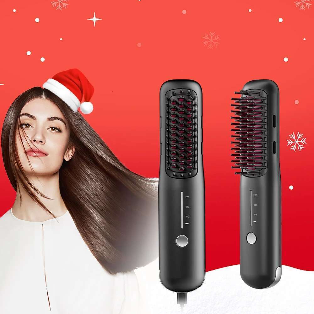 NOVUS cordless with negative ions, 3-speed fast heating, anti-burn hair straightener Christmas gift