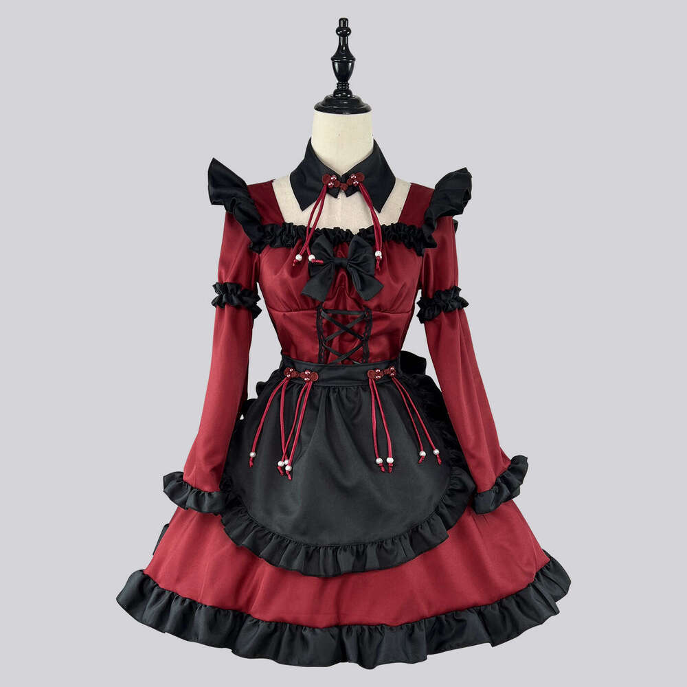 New style~Chinese style Gothic little devil Lolita maid dress anime COS costume performance