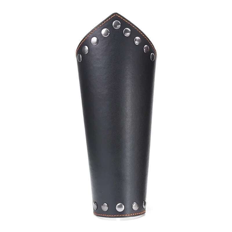 1 PC Cosplay Props Faux Leather Wide Bracer Lace Up Arm Armor Cuff String Steampunk Vintage Medieval Gauntlet Wristband Bracelet