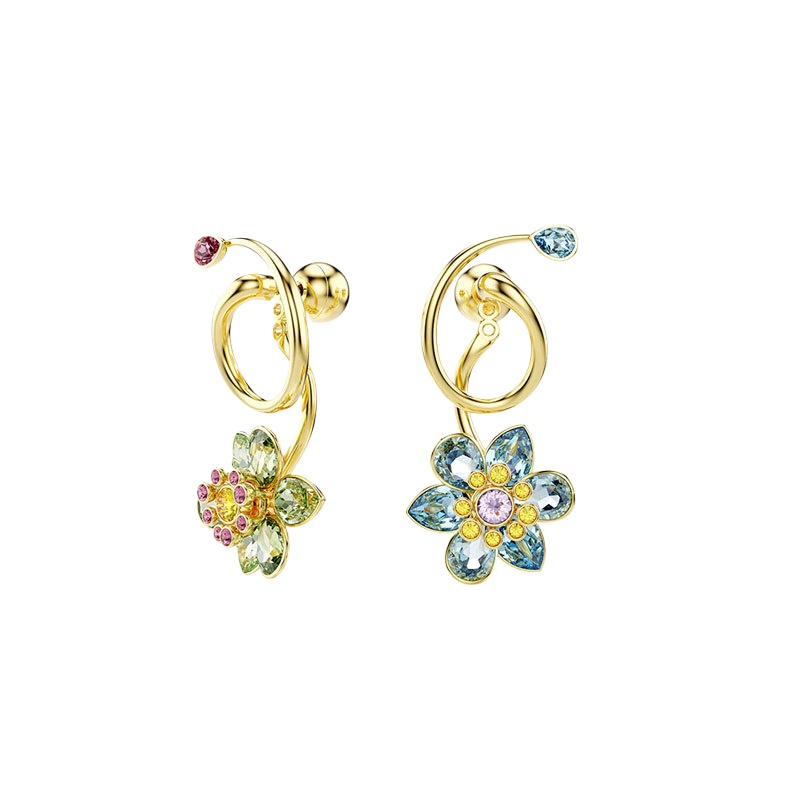 2025 summer luxury colorful Austria crystal flower designer necklace bracelet earrings ring bangle jewelry set 18k gold butterfly choker wedding neckl