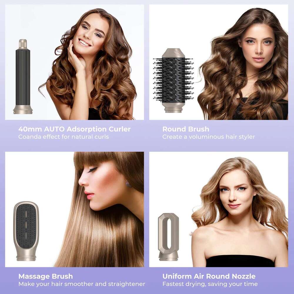 6 In1 Dryer Hot Set Multifunctional Electric Curling Iron Hair Straightener Comb Professional Barber Home Styling Tool
