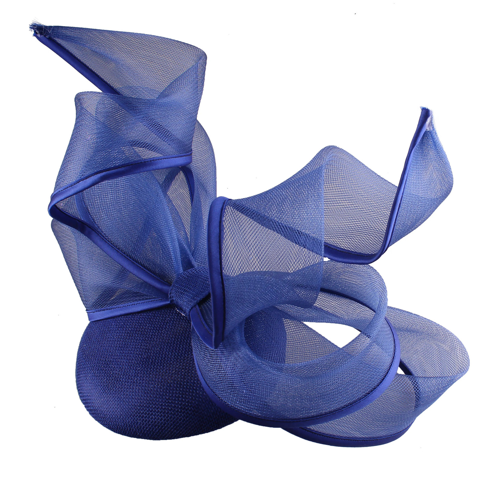 Ladies Royal Blue Bridal Derby Pillbox Hats With Bowknot Flower Sinamay Hat Women Wedding Hair Accessories SYF774 250514