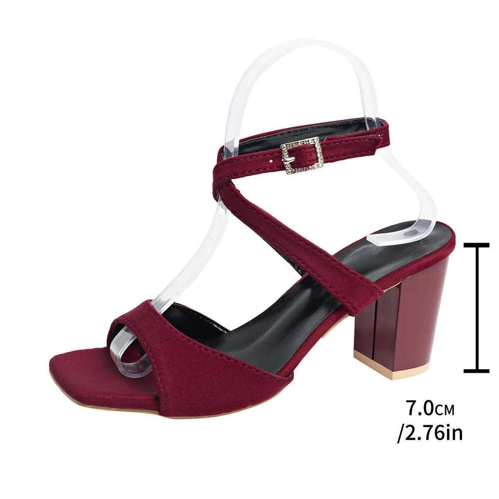 High Block Heel Wedding Open Toe Cross Strap Satin Women Heels for Prom Evening Formal Party Heeled Sandals