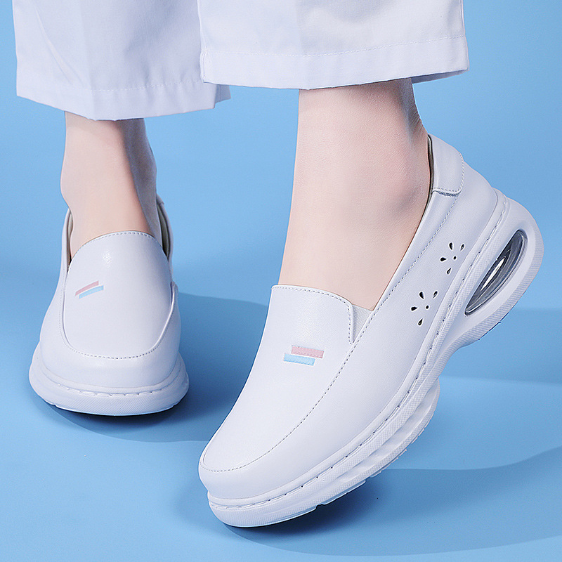 Nurse Made Casual Shoes Of Genuine Leather Women S Summer Air Cushion Soft Sole Breathable Thick Sole Work Shoes Ddmysaturn