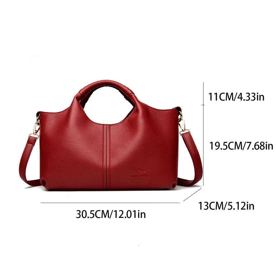 High Quality Soft Leather Women's Handbag Tote Fashion Women Shoulder Bag Trendy Female Commute Crossbody Bags Wallet