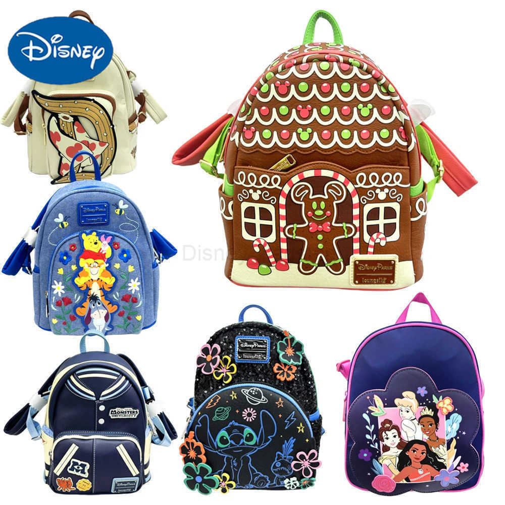 Disney Mickey Mouse Pu Leather Womens Backpack Princess Series Cosplay Leisure Travel Bag Mini Childrens SchoolbagXJ250515