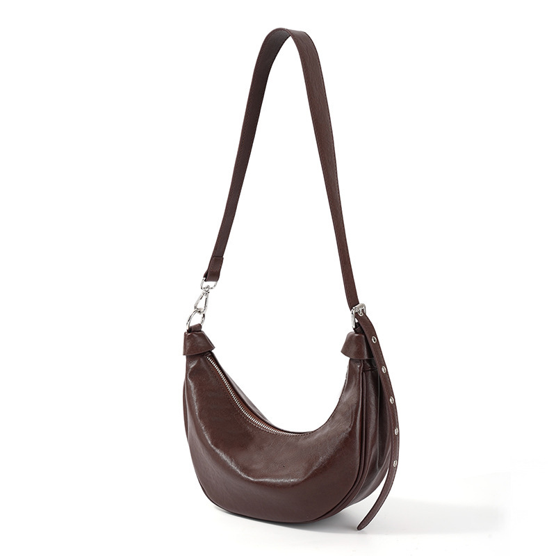 2025S designer fashionable new genuine leather women versatile dumpling high-end commuting shoulder bag crossbody bag